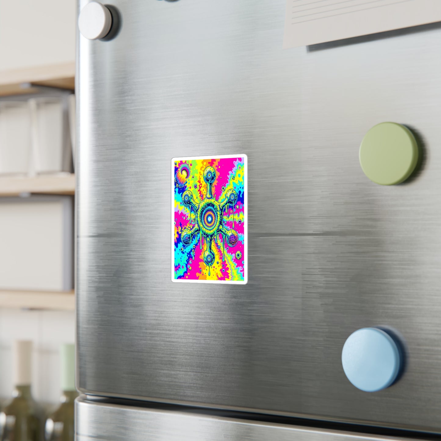 Vinyl Decal Sticker LSD Molecule Neon Tie-Dye Psychedelic Art