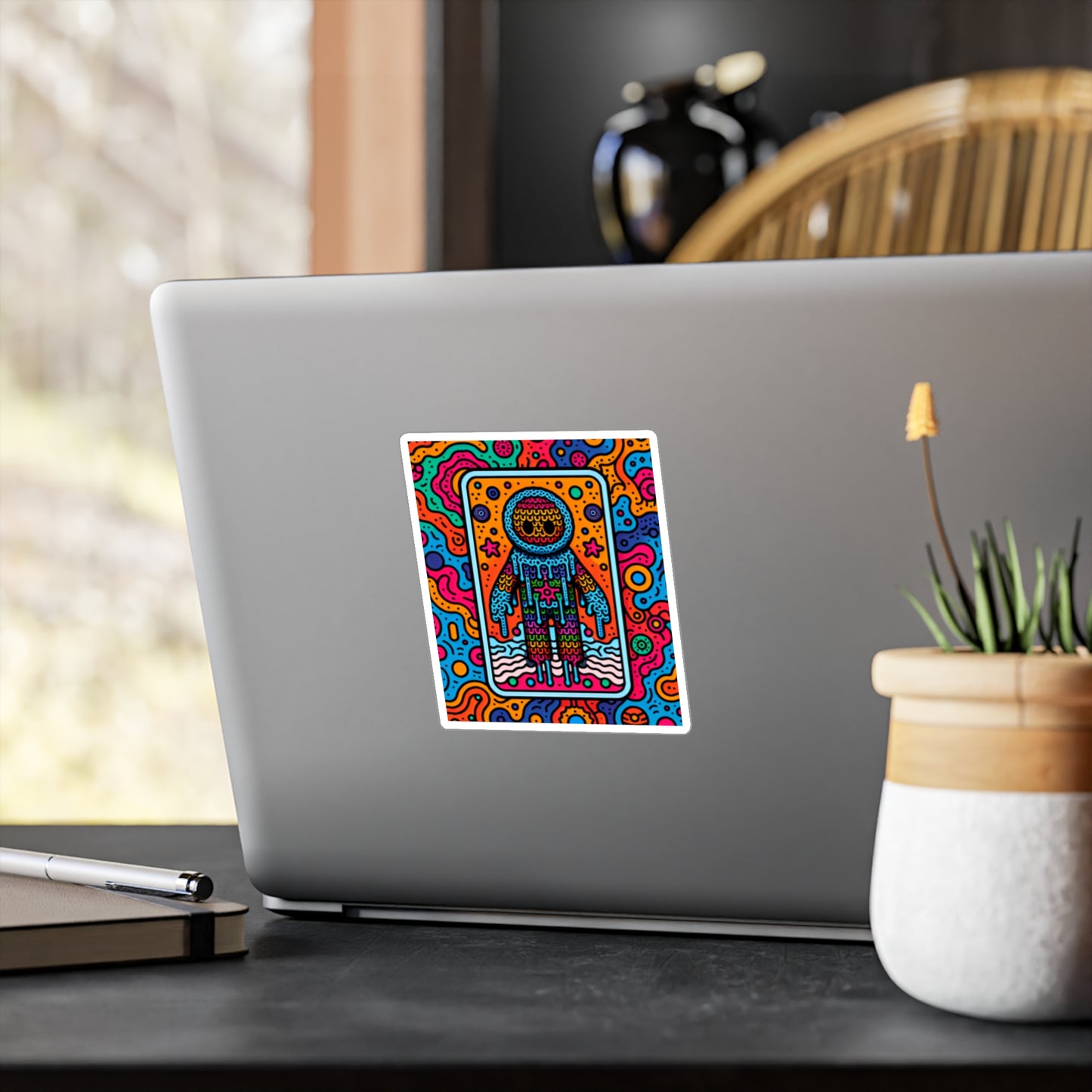 Colorful Astronaut Kiss-Cut Vinyl Decals - Vibrant Stickers for Creative Spaces