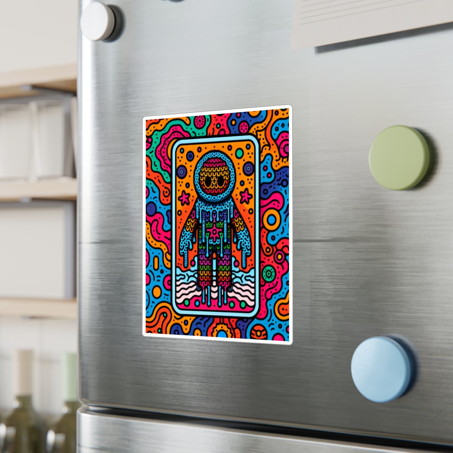 Colorful Astronaut Kiss-Cut Vinyl Decals - Vibrant Stickers for Creative Spaces