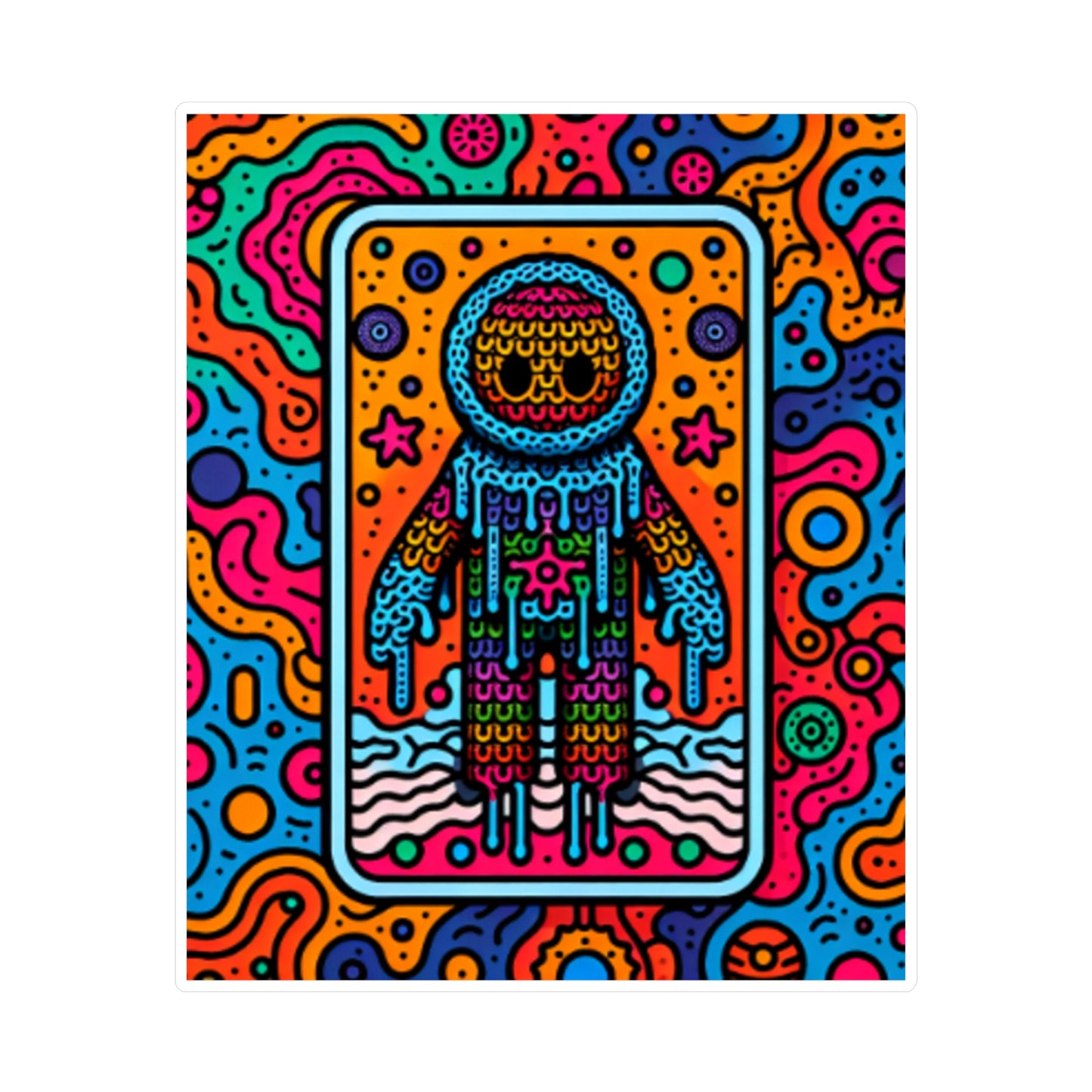 Colorful Astronaut Kiss-Cut Vinyl Decals - Vibrant Stickers for Creative Spaces