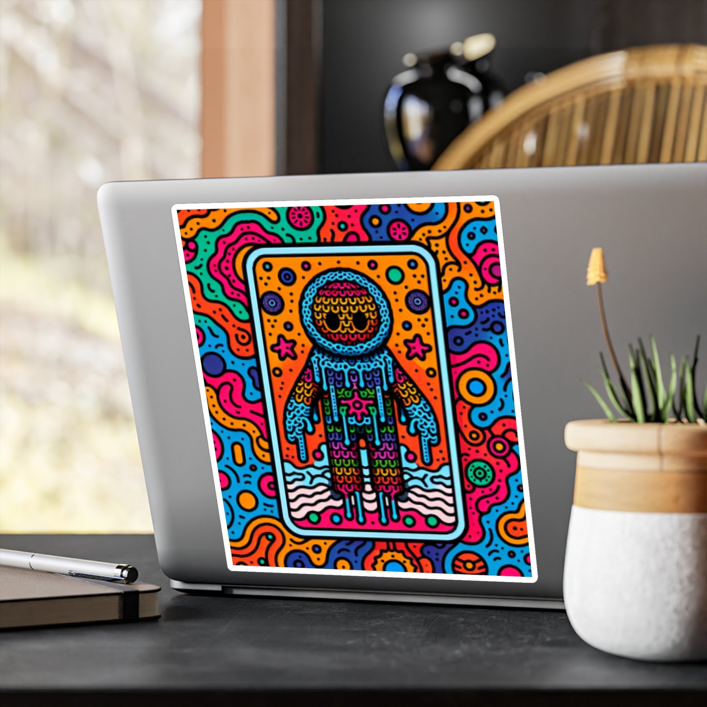 Colorful Astronaut Kiss-Cut Vinyl Decals - Vibrant Stickers for Creative Spaces
