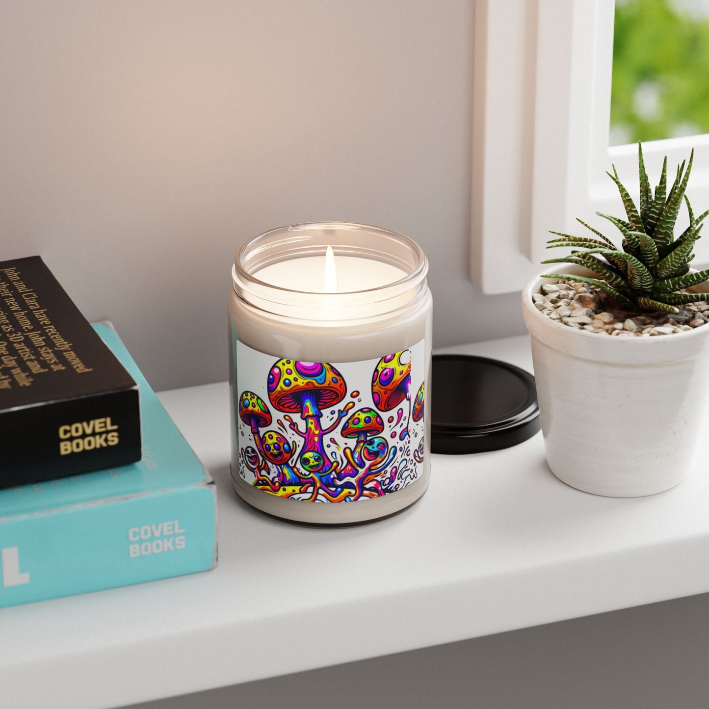Psychedelic Mushroom Scented Soy Candle - 9oz Aromatherapy for Relaxation