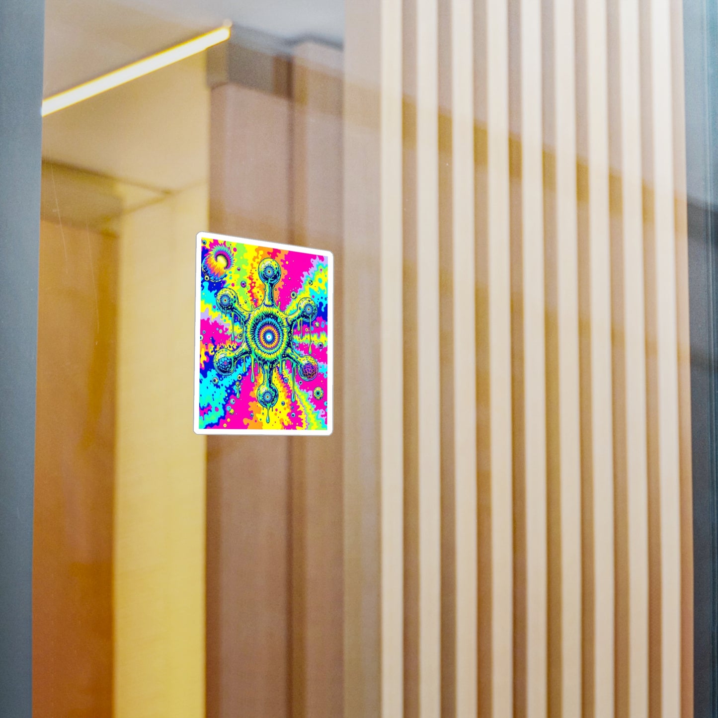 Vinyl Decal Sticker LSD Molecule Neon Tie-Dye Psychedelic Art