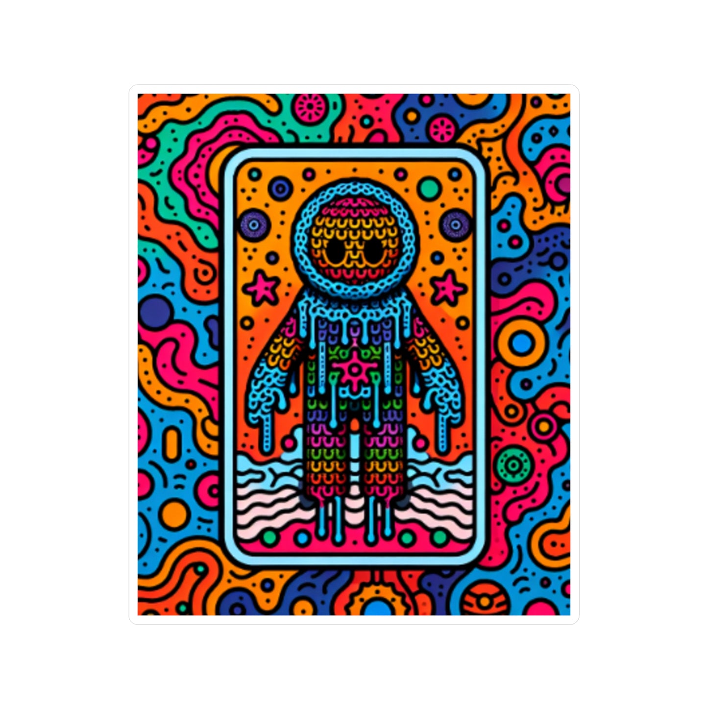 Colorful Astronaut Kiss-Cut Vinyl Decals - Vibrant Stickers for Creative Spaces