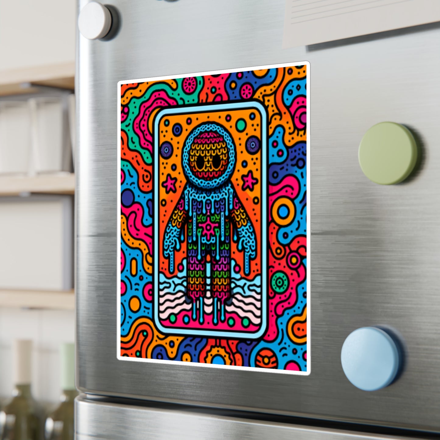 Colorful Astronaut Kiss-Cut Vinyl Decals - Vibrant Stickers for Creative Spaces