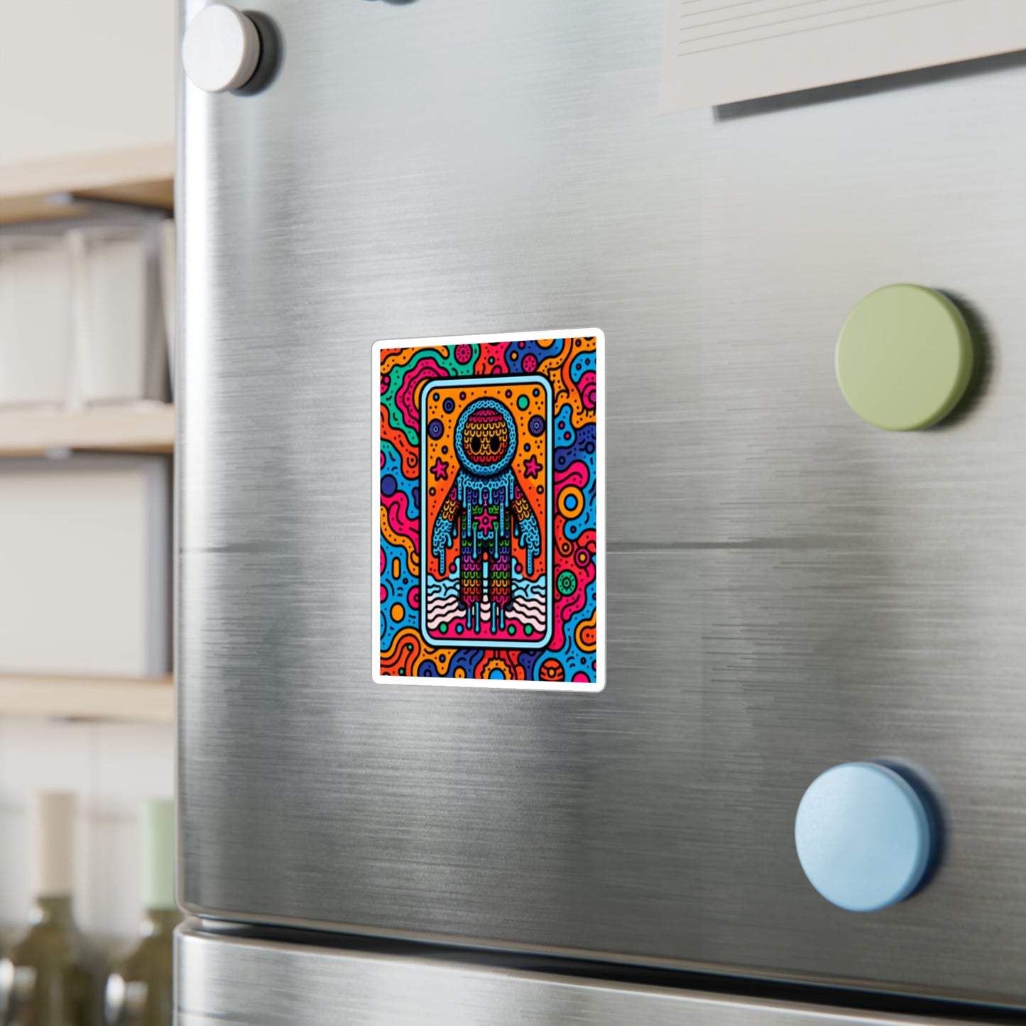 Colorful Astronaut Kiss-Cut Vinyl Decals - Vibrant Stickers for Creative Spaces