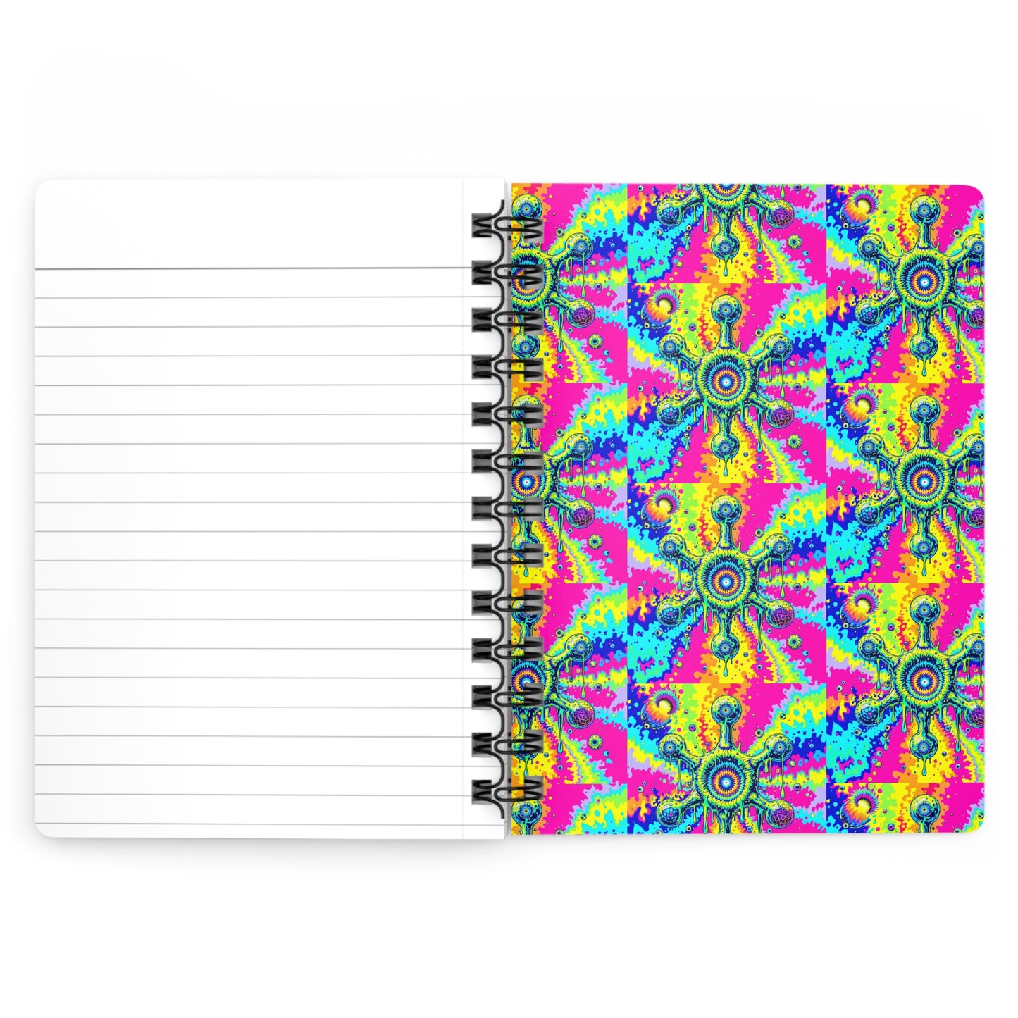Vibrant Spiral Bound Journal with Colorful Design, Art Journal, Sketchbook, Gift for Artists, Creative Writing Supplies, Unique Notebook