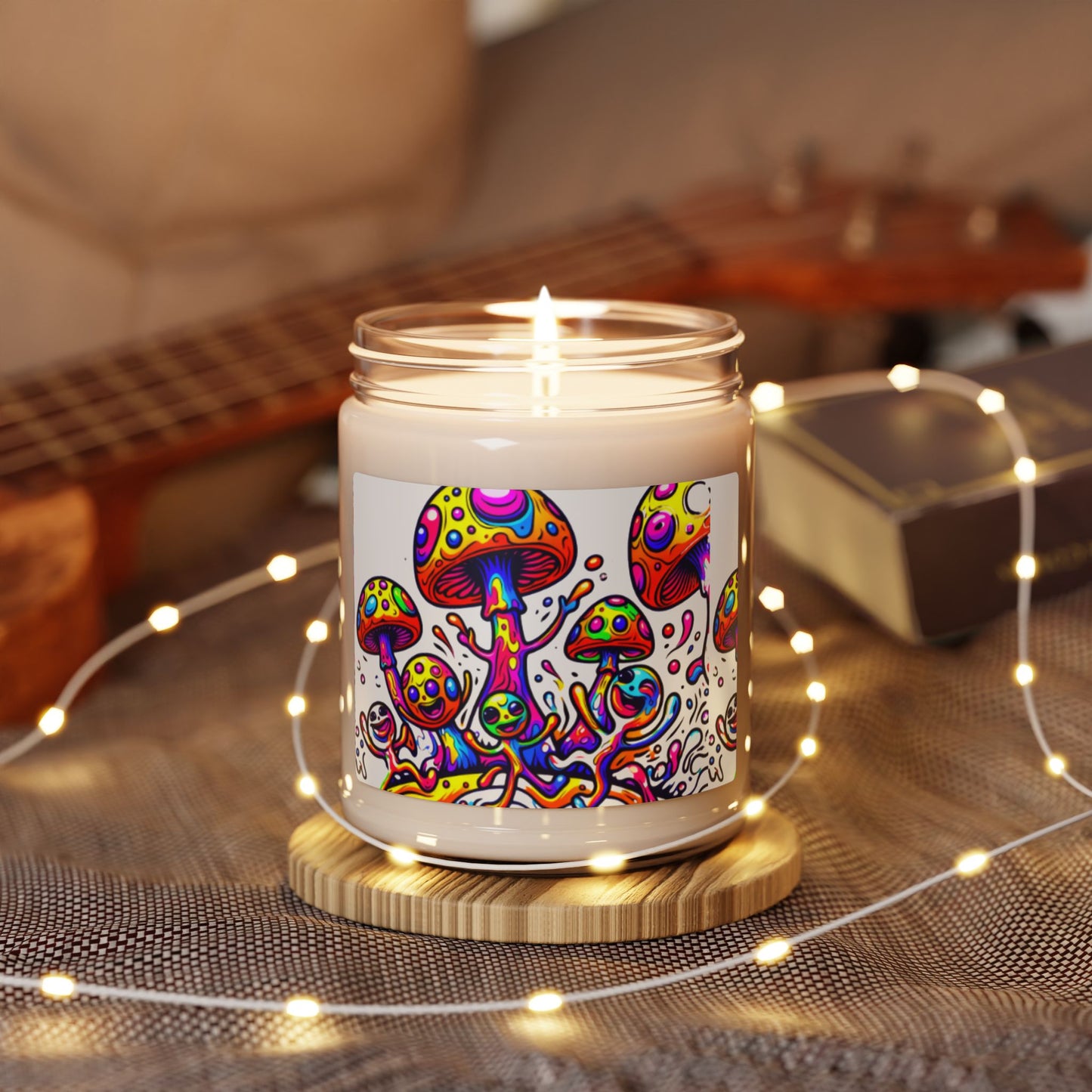 Psychedelic Mushroom Scented Soy Candle - 9oz Aromatherapy for Relaxation