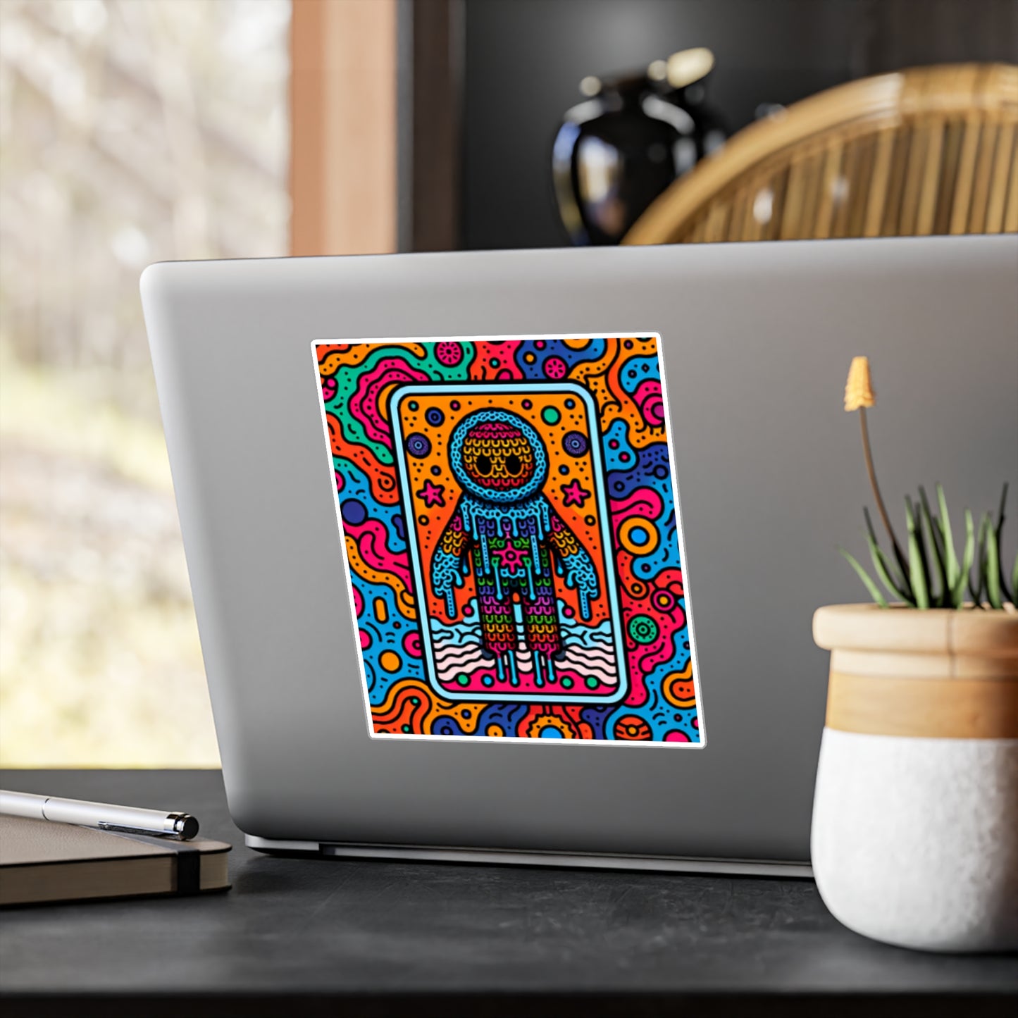 Colorful Astronaut Kiss-Cut Vinyl Decals - Vibrant Stickers for Creative Spaces