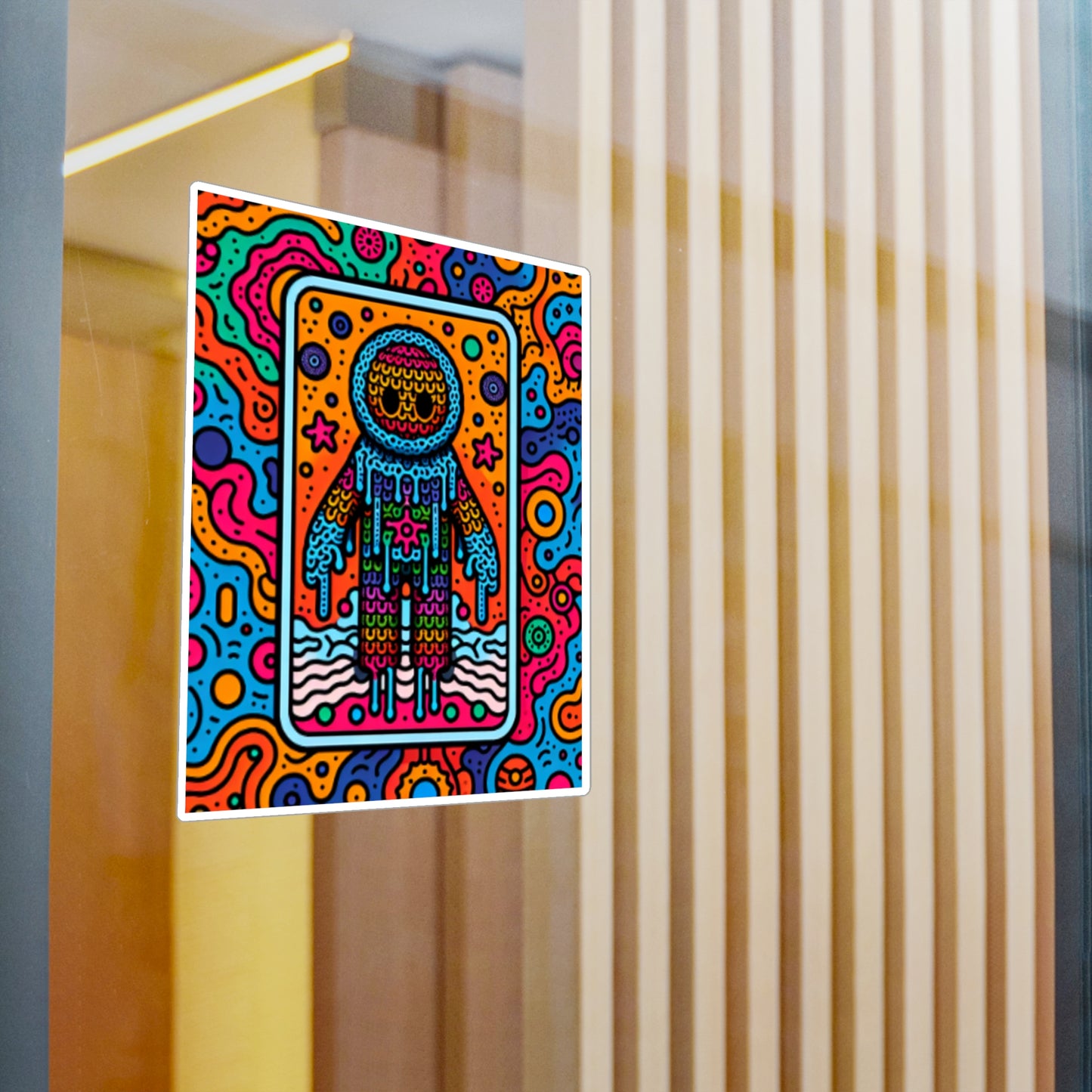 Colorful Astronaut Kiss-Cut Vinyl Decals - Vibrant Stickers for Creative Spaces