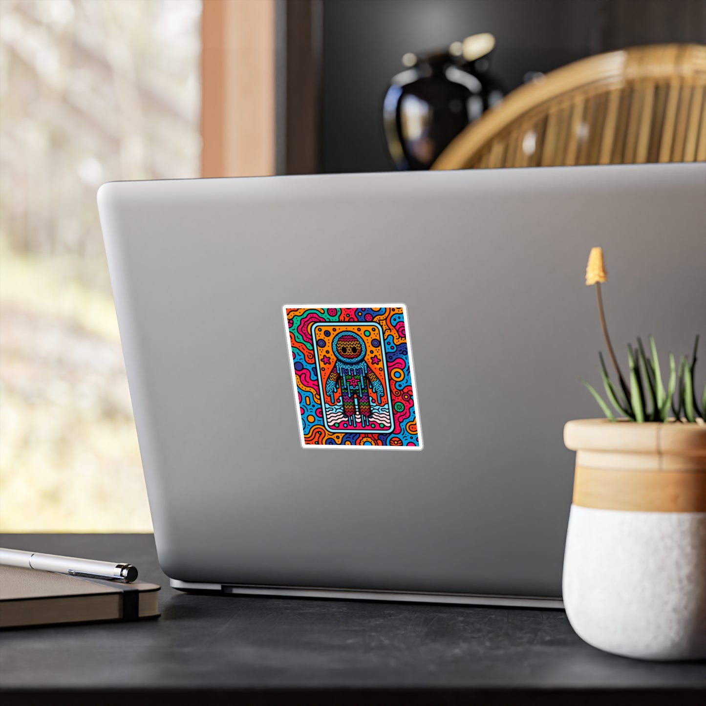 Colorful Astronaut Kiss-Cut Vinyl Decals - Vibrant Stickers for Creative Spaces