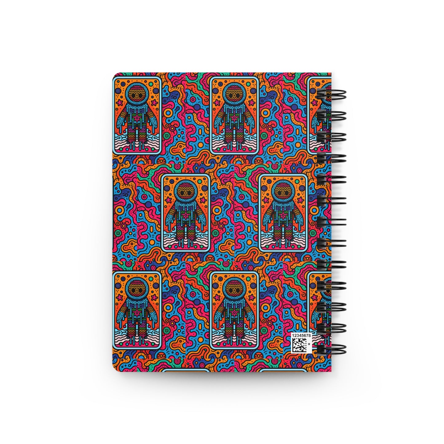 Vibrant Spiral Bound Journal with Colorful Design, Art Journal, Sketchbook, Gift for Artists, Creative Writing Supplies, Unique Notebook