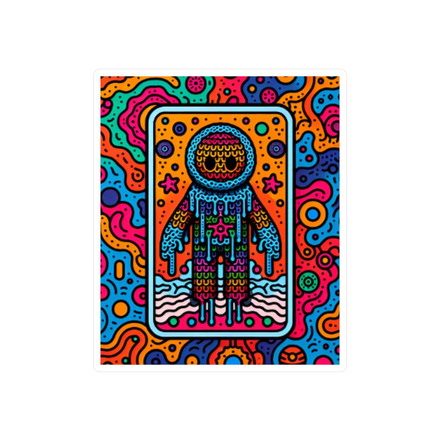Colorful Astronaut Kiss-Cut Vinyl Decals - Vibrant Stickers for Creative Spaces
