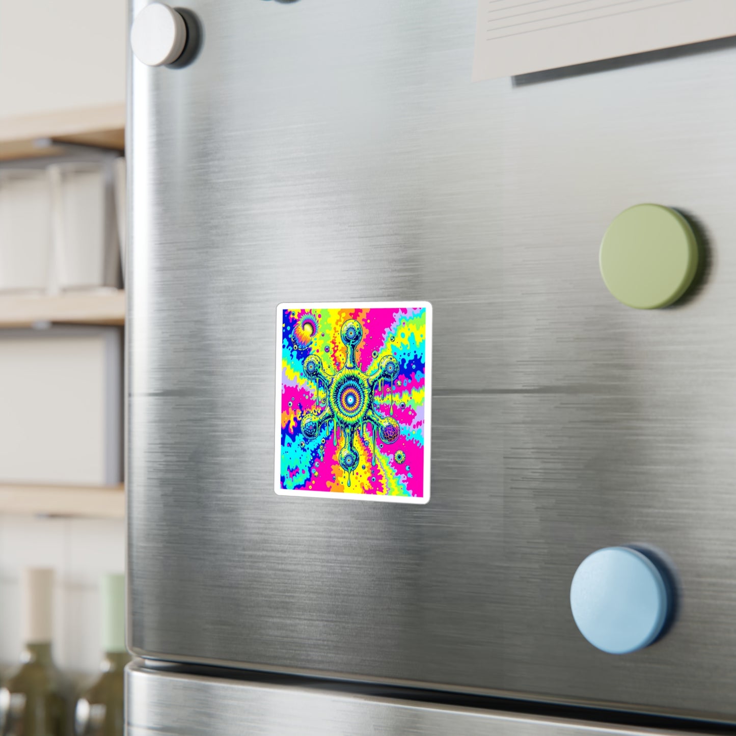 Vinyl Decal Sticker LSD Molecule Neon Tie-Dye Psychedelic Art
